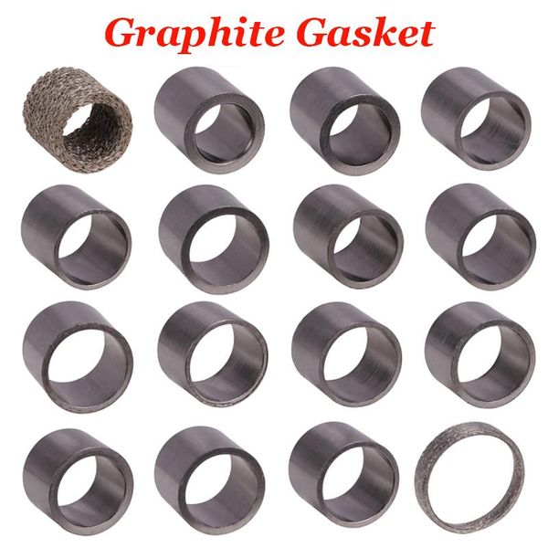 

motorcycle exhaust system 30 35 38 39 40 41 42 43 45 46 48 50 60mm auto pipe graphite gasket to muffler seal ring
