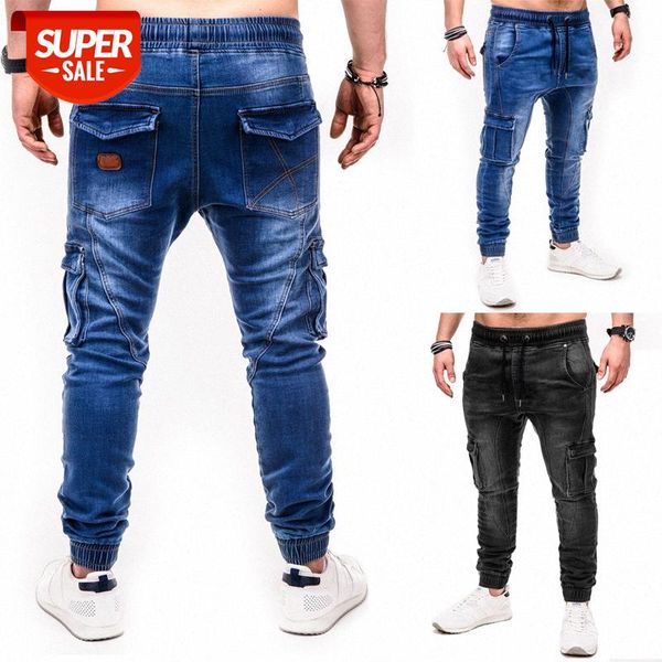 

eaby european and american men's casual sports trousers jeans #jg3z, Blue