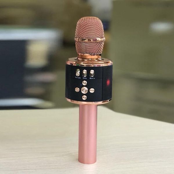

wireless bluetooth karaoke portable handheld microphone with controllable colorful led lights, for android//pc or all smar microphones