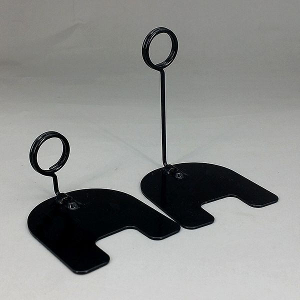 Segnaletica in metallo Signage Pop Display Scheda POP Clip Clip Stand per etichettatura al dettaglio in nero sul desktop del negozio 10pcs