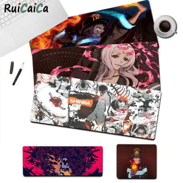 

mouse pads & wrist rests ruicaica classic anime fire force role pad durable rubber mat size for large edge locking speed version keyboard