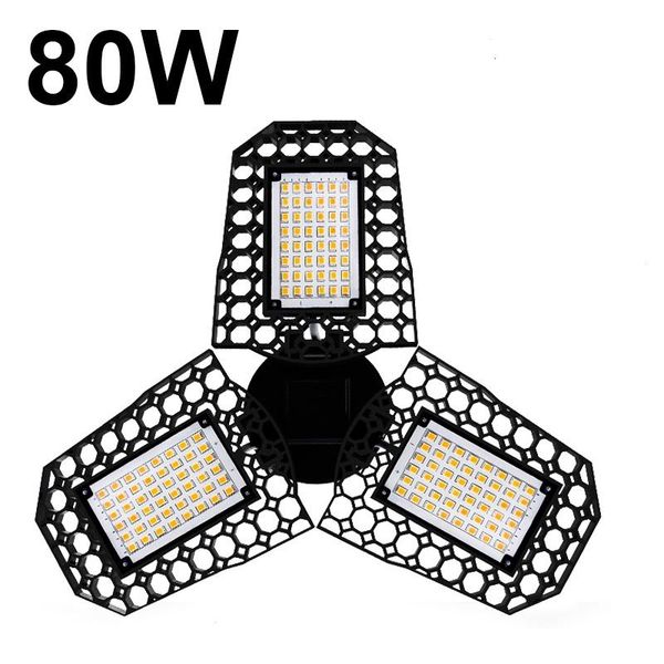 

bulbs 80w 60w 40w led bulb e27 lamp deformable garage light 110v 220v waterproof for warehouse factory workshop gym