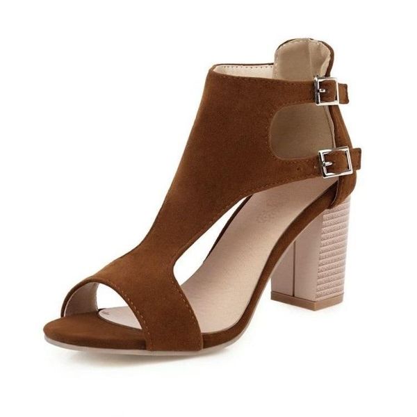 

fashion wild round head comfortable office women's shoes 20-2 sandals, Black