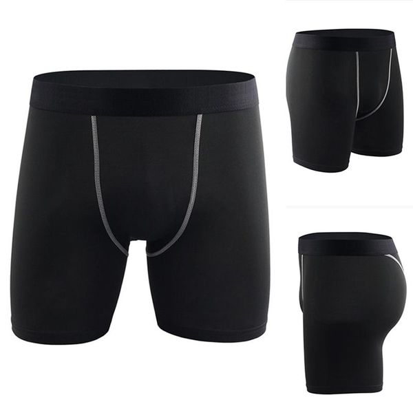 

men's shorts running fitness quick-drying compression black, White;black