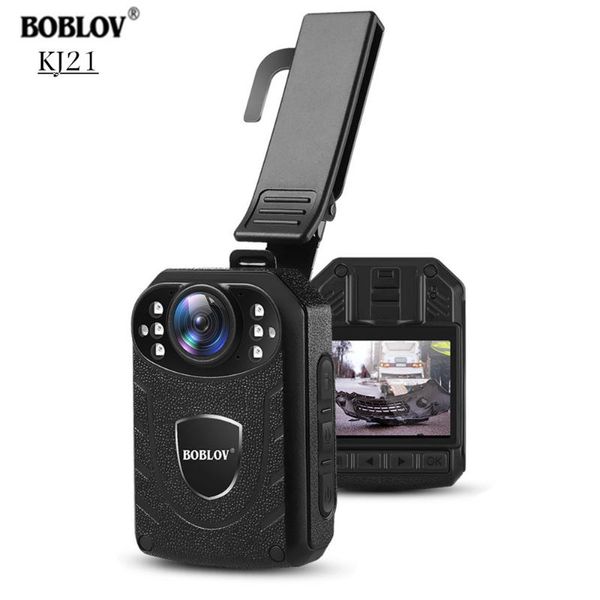 

mini cameras boblov kj21 body camera lcd screens 64gb mounted 1296p 10 hours recording time night vision cam