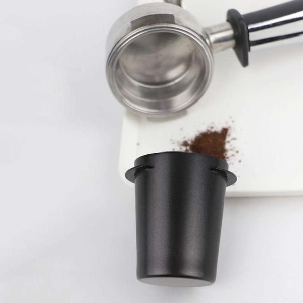 

coffee filters 1pc durable dosing cup powder feeder part fit for 51mm espresso machine receiving silver/black