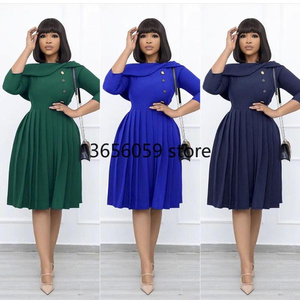 

ethnic clothing 2021 autumn african women fashion style polyester plus size knee-length dress dresses for clothes, Red