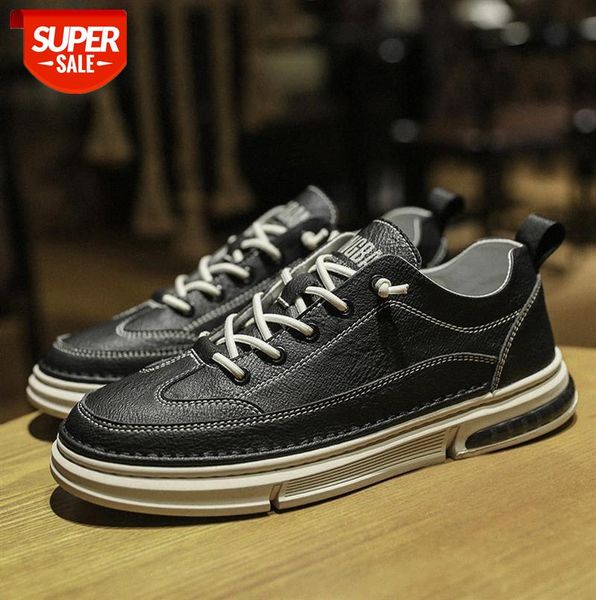 

men's business casual white shoes, low-sneakers, korean youth driving #sl0p