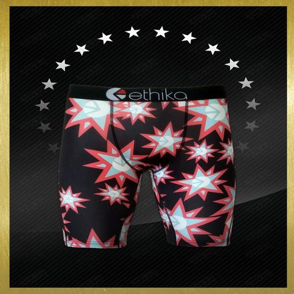 

underpants ethika mens fashion underwear camouflage design tight summer print tights boxer sports long briefs, Black;white