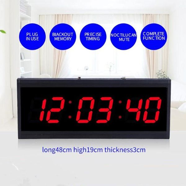 

48*19*3cm digital wall clock large led time display desk table clocks electronic watch decor with eu/us/au/uk plug