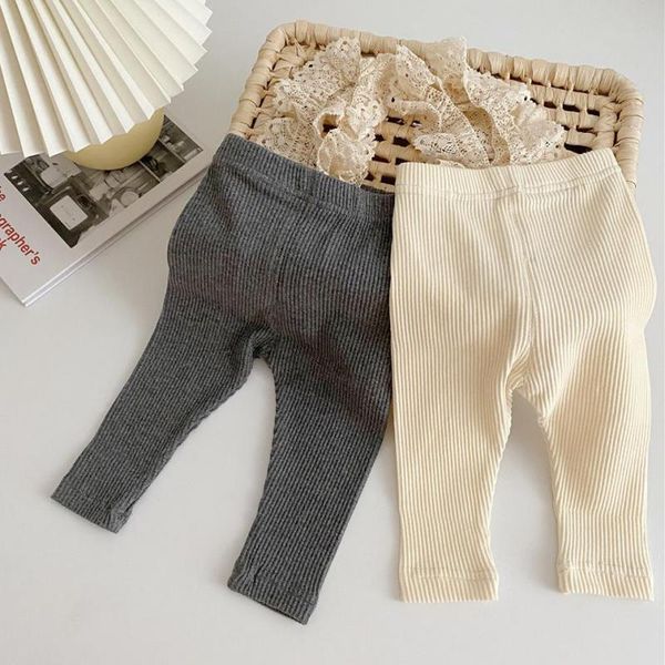 Neugeborene Baby Baumwolle Leggings Baby Hosen Hohe Taille Kreuz Spitze Gürtel Baby Leggings Jungen Mädchen Hosen Kinder Strümpfe 210413