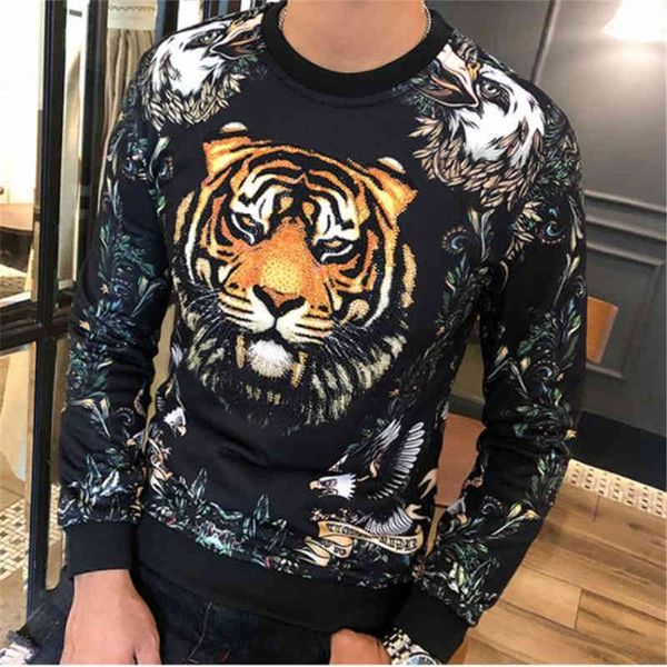 

hoodie hoodies men hooded autumn fashion casual plus size m-3xl printed homme sweatshirts, Black