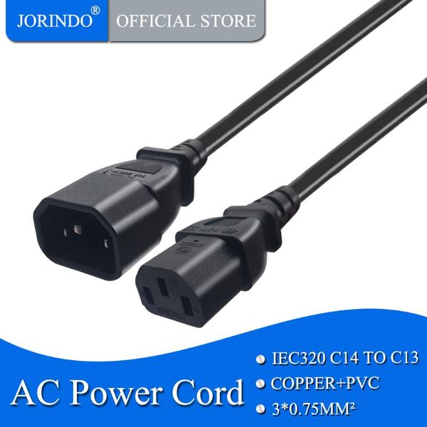 

smart power plugs jorindo 2.5m/8.2ft iec320 c14 to c13 extension cable,c13 female male cable,for distribution unit pc computer