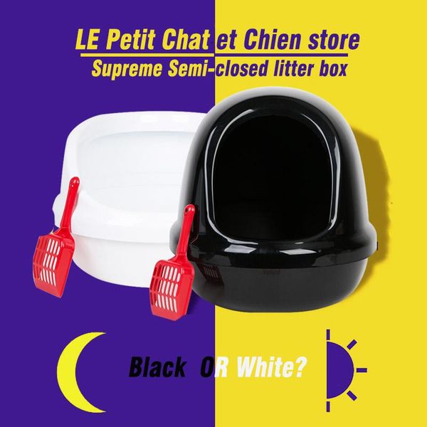 

other cat supplies semi-closed bedpan integration kitty litter tray box house no odor easy sand change with ergonomic shovel cleaning