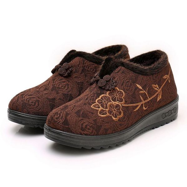 

winter beijing cotton boots outdoor comfort warm skid mother shoes comfortable light foot massage deodorant breathable, Black