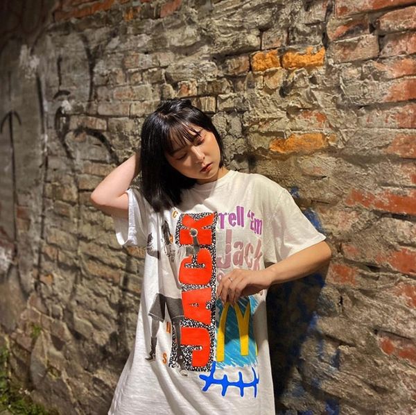 

travis scott astroworld t shirt tour white cotton regular size s-3xl tide cactus joint graffiti printing short sleeve trend tees, White;black