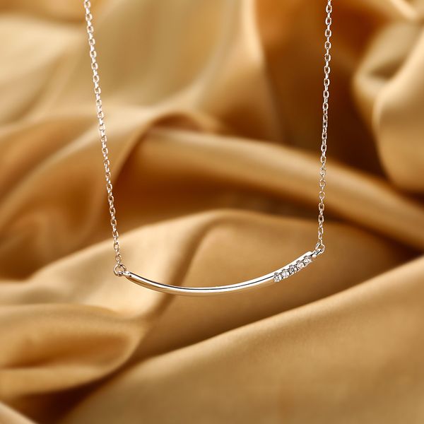 

boutique jewelry for women senior feeling necklace light luxury niche new female collarbone chain contracted design feeling necklace, Silver