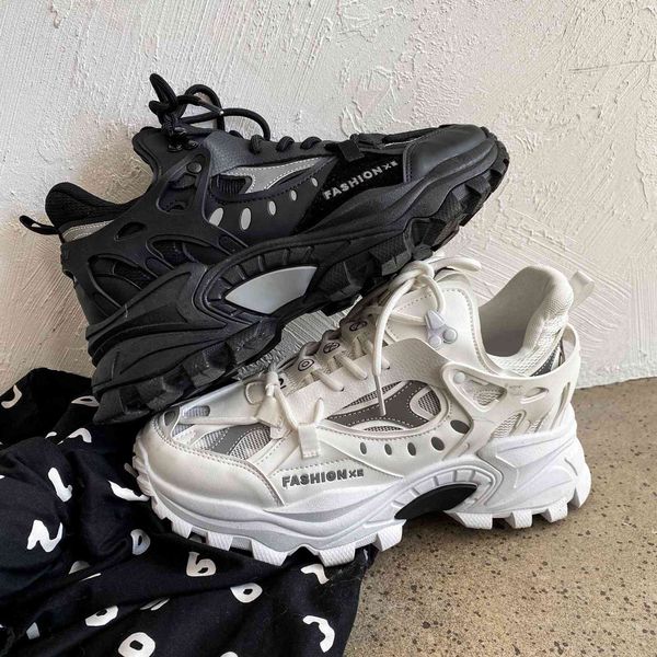 

spring and summer high sports elevated dad's casual korean outdoor men's fashion sho, Black