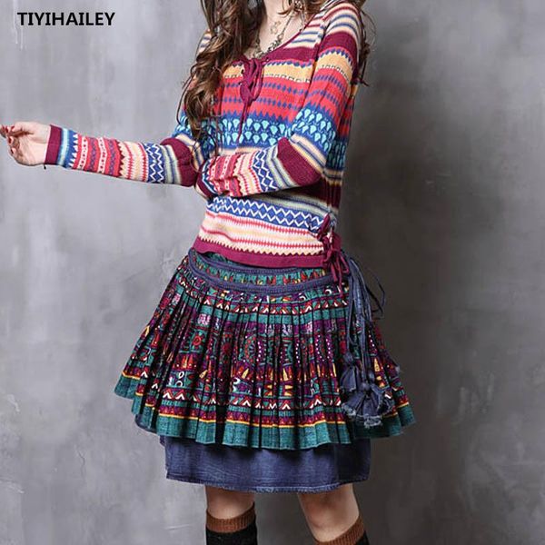 

skirts tiyihailey 2021 summer denim vintage jeans high waist short mini skirt for women s-l a-line pleated, Black