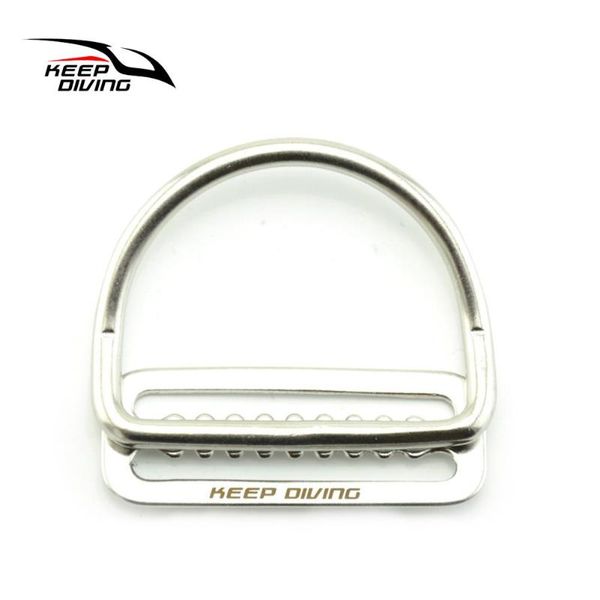 

stainless steel bend d ring water sport simming diving buckle masks