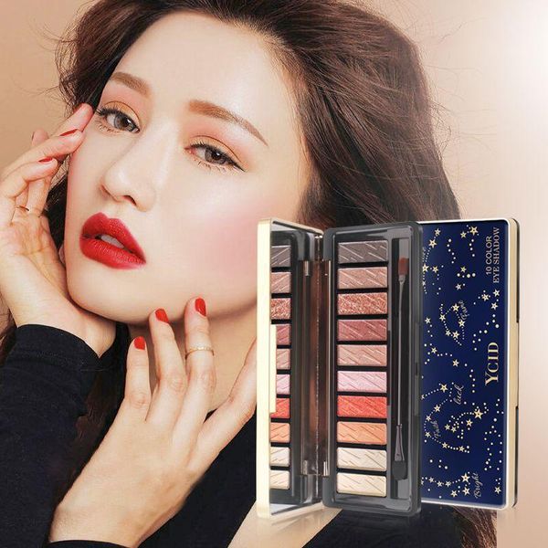 

long-lasting waterproof 10-color smudge-proof silky eye shadow glitter matte eyeshadow palette makeup1