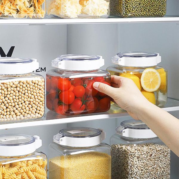 

storage bottles & jars kitchen transparent sealed jar grain spice nuts plastic container qjs shop