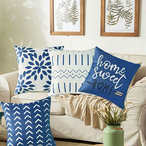 

cushion/decorative pillow 4pcs geometric letters printed pillowcase sofa bed decorative cushion cover square modern home decor 45cmx45cm