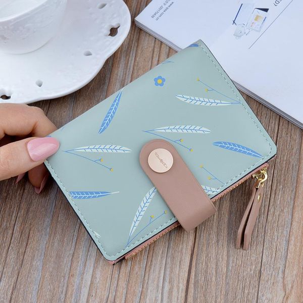 

wallets 2021 ladies wallet short zipper fashion student korean casual coin purse for women, Red;black