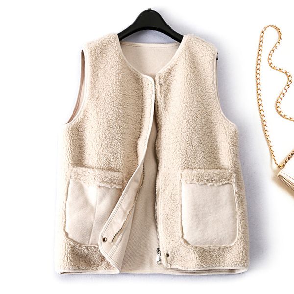 

fashion vt autumn and winter 2021 korean version temperament v-neck large pocket vt coat female 4098, Black;white
