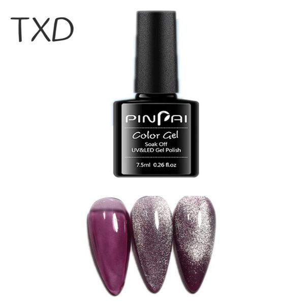 

nail gel txd 7ml cat eye glitter effect uv glue art design polish varnish semi-permanent, Red;pink