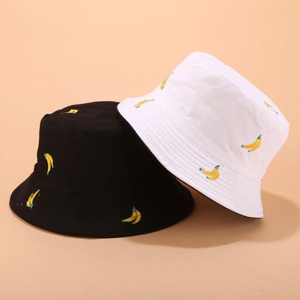 

quality double-sided banana fruit hat female fisherman outdoor sun protection visor bucket cap tents and shelters