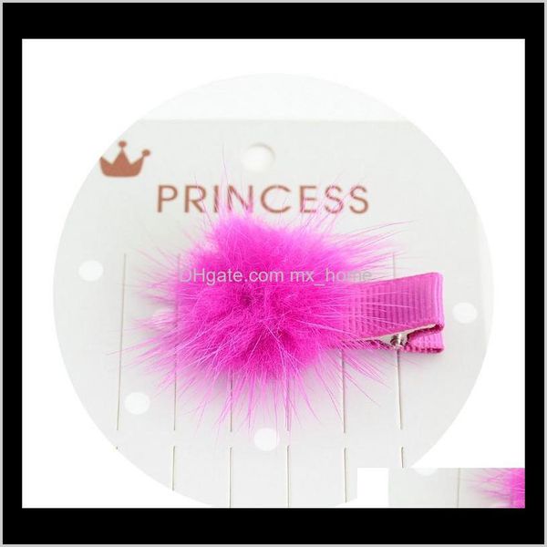 Bellissime mollette a sfera in visone Kids Cute Girls Lovely Hairpin Grande qualità con Op4X4 Pjlnx