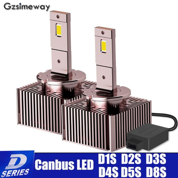 

car headlights 2pcs d1s d1r led d3s d3r d4s lamp canbus no error bulb d5s d8s d2s d2r headlight 70w 30000lm 6500k for projector lens