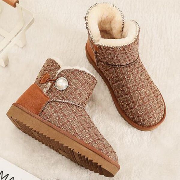 

boots women snow fashion non-slip ankle warm winter casual shoes botas de mujer kl752, Black