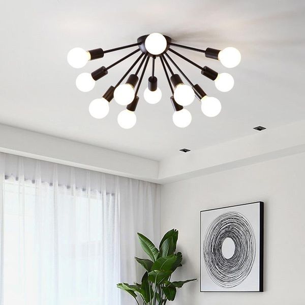 

ceiling lights industrial iron light living room lighting nordic 220v e27 led lamp