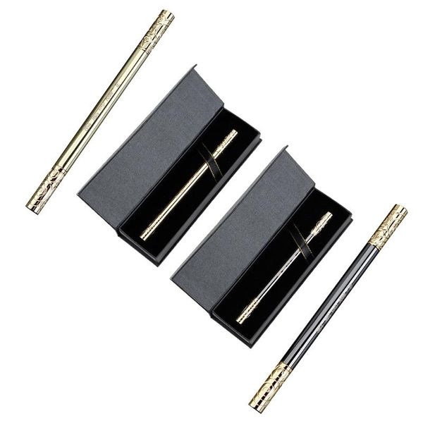 

retro brass black ink ballpoint pen handmade gel ball point pens