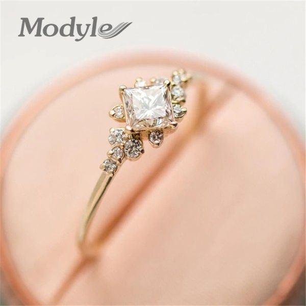 

wedding rings modyle cute silver color & gold for women romantic pink crystal cz love gifts jewelry, Slivery;golden