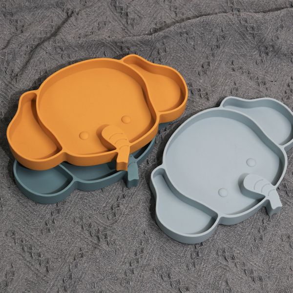 

column type integrated children's silicone mother infant product baby plate