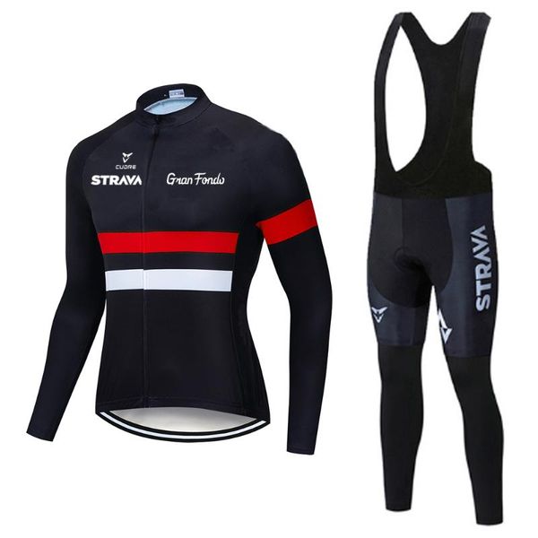 

cycling jersey strava culotte ciclismo set pro team long sleeve mountain bike clothes men racing bicycle clothing ropa maillot sets, Black;blue
