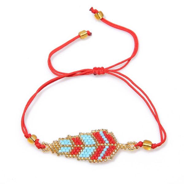 

charm bracelets balibali 2021 fashion women bracelet miyuki seed beads weave leaf braided handmade jewelry friendship gift, Golden;silver