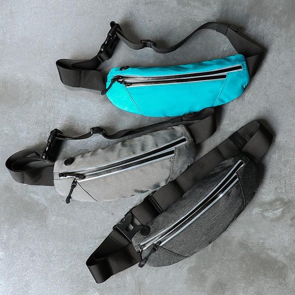 

waist bags waterproof nylon men bag fanny pack reflective banana belt casual travel crossbody chest