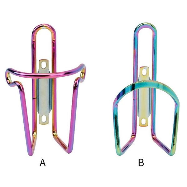 

bicycle bottle holder aluminum alloy plating multicolor kettle cage mtb road folding bike water rack bottles & cages