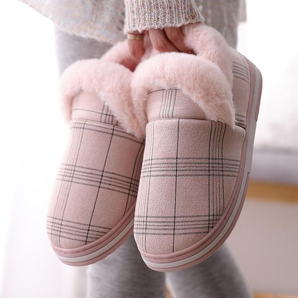 

boots fashion women warm ankle lattice snow slip on winter fur shoes soft sole men ladies boys girls comfortable botas mujer, Black