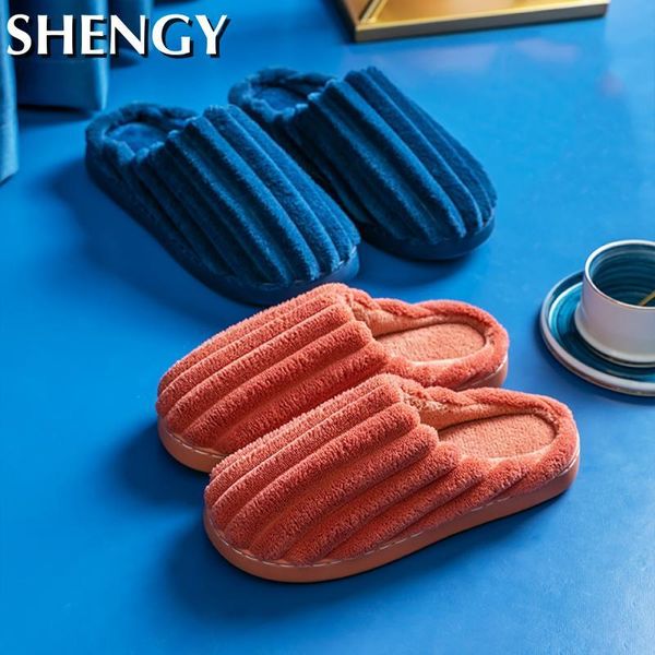 

women slipper winter plush warm sweet lovely solid color indoor bedroom non-slip ladies cotton soft furry lovers sliders slippers, Black
