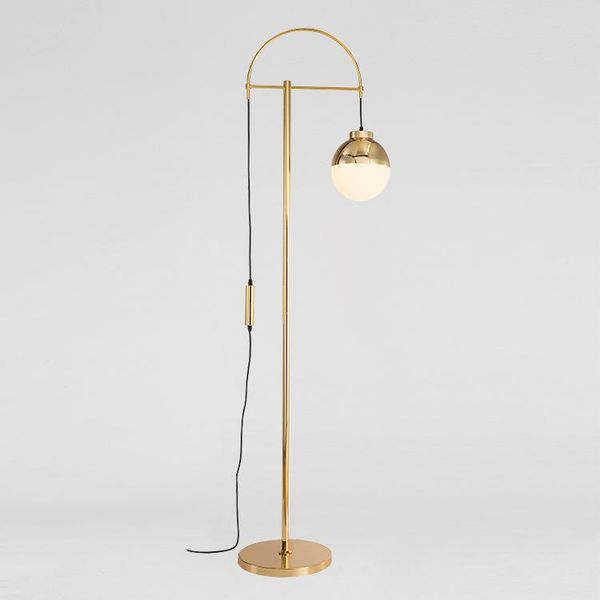 

nordic simple modern glass floor lamp designer el model room bedroom sofa fishing lift lamps