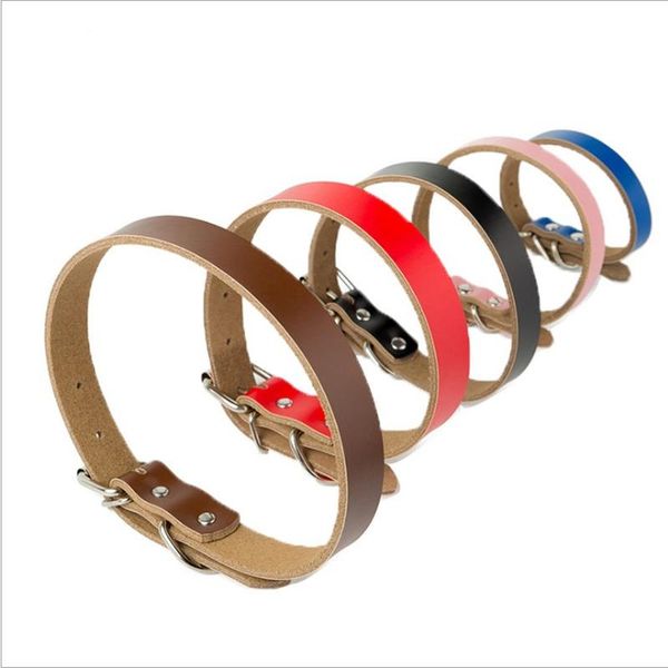 

dog collar durable anti-wear pure leather collars & leashes