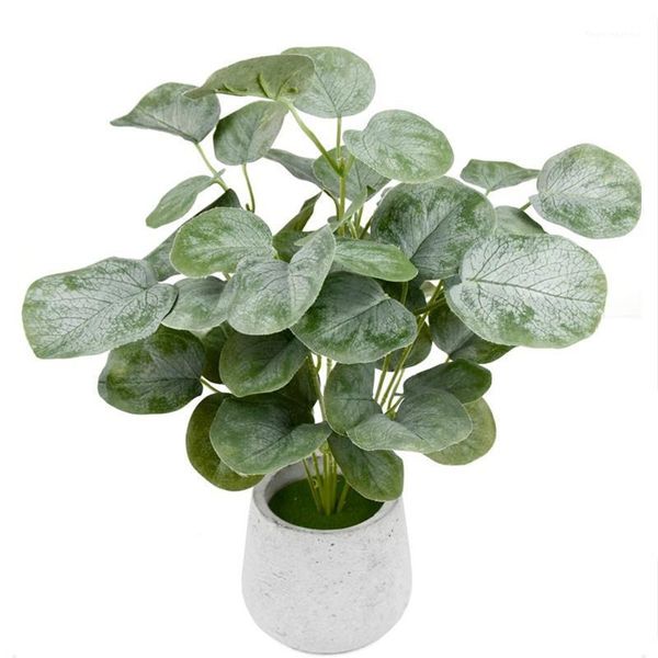 

artificial plants green gray silk fake eucalyptus branch flower arrangement for wedding party home garden decoration1