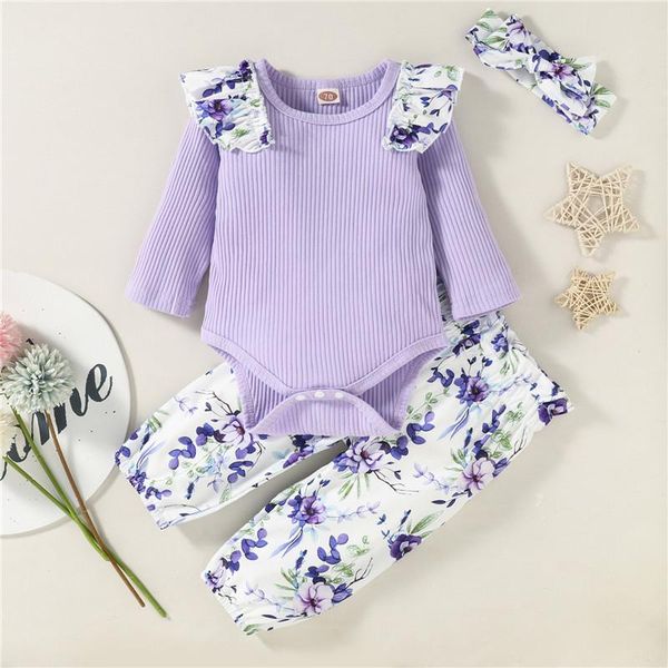 

clothing sets baby girls clothes set letter print o-neck bodysuits shorts bow-knot headband, White