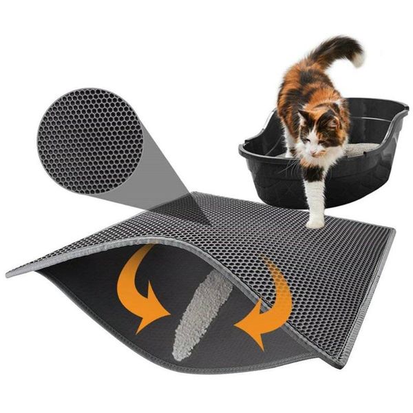 

cat litter mat cats trapper eva black/grey creative durable nonslip dog beds & furniture