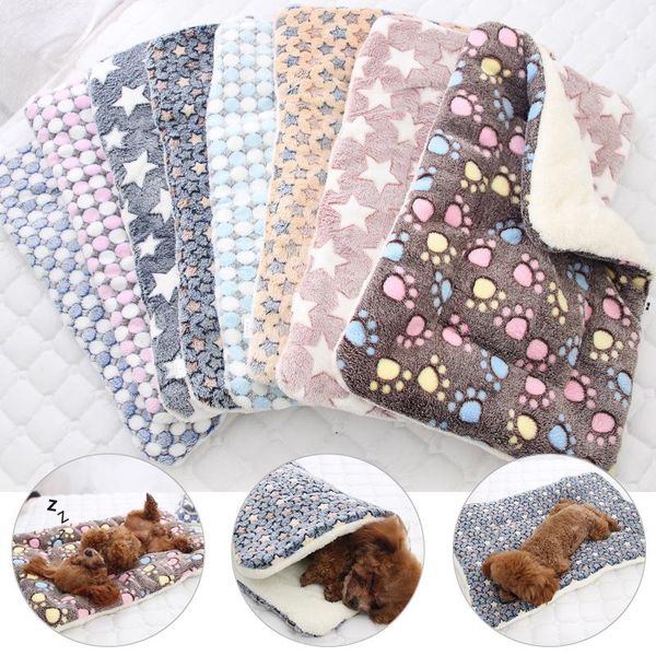 

cat pet mat puppy cushion blanket dog bed warm flannel thicken winter 1pc soft sleeping cover supplies kennels & pens